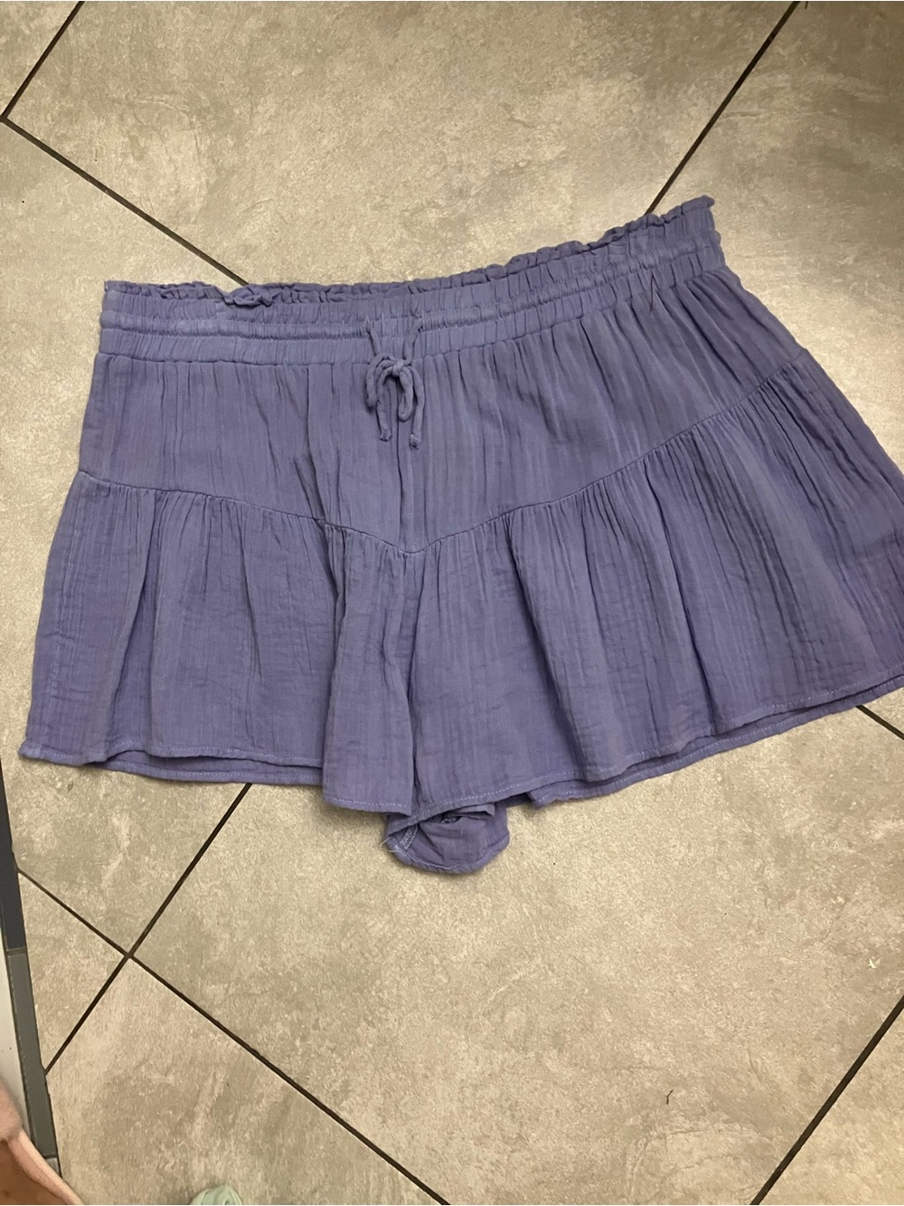 Aeropostale Lavender Tiered Flutter Shorts
